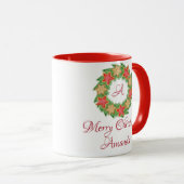 Weihnachten: Blätter und Sternenkekse Tasse (VorderseiteRechts)