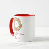 Weihnachten: Blätter und Sternenkekse Tasse (Vorderseite Links)