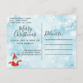 Weihnachten Blau Rot Niedlich Gnome Frohe Weihnach (Rückseite)