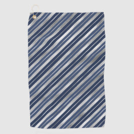 Weihnachten - Blau und Silberstreifen Golfhandtuch