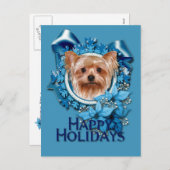 Weihnachten - Blaue Schneeflocken - Yorkshire Terr (Vorne/Hinten)