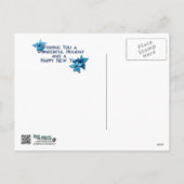 Weihnachten - Blaue Schneeflocken - Yorkshire Terr (Rückseite)