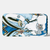 Weihnachten, Blauer Weihnachtsmann mit Snowglobe Case-Mate iPhone Hülle (Rückseite (Horizontal))