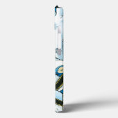 Weihnachten, Blauer Weihnachtsmann mit Snowglobe Case-Mate iPhone Hülle (Rückseite / Links)