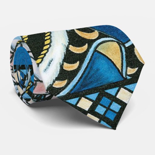 Weihnachten, Blauer Weihnachtsmann mit Snowglobe Krawatte (Gerollt)