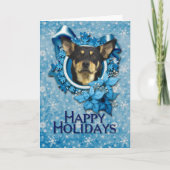Weihnachten - Blue Snowflake - Australian Kelpie (Vorderseite)