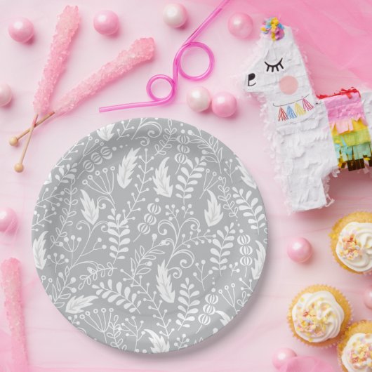 Weihnachten Blühe Weihnachten Art Holly Leaf Print Pappteller (Party)