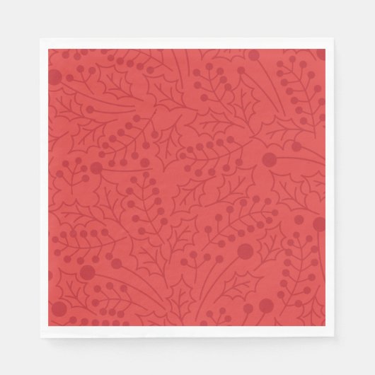 Weihnachten Blühe Weihnachten Art Holly Leaf Print Serviette (Vorderseite)