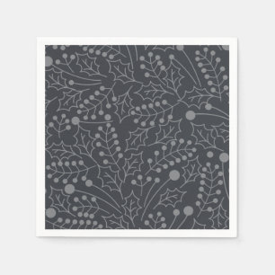 Weihnachten Blühe Weihnachten Art Holly Leaf Print Serviette