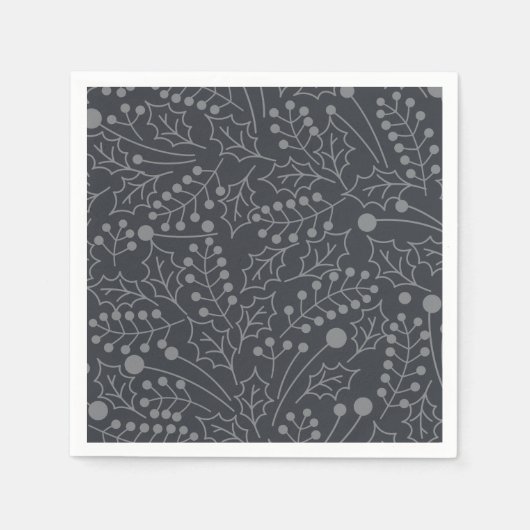 Weihnachten Blühe Weihnachten Art Holly Leaf Print Serviette (Vorderseite)