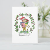 Weihnachten blühen einladung (Stehend Vorderseite)