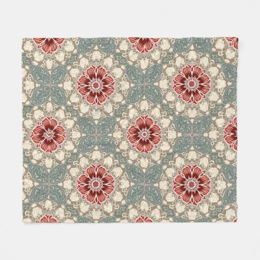 Weihnachten-Blume Fleecedecke (Vorderseite (Horizontal))