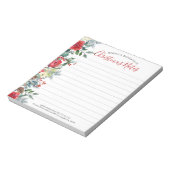 Weihnachten-Blume grenzen an moderne Aquarelle Notizblock (Rotiert)