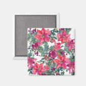 Weihnachten Blume Magnet (Vorderseite/Rückseite)