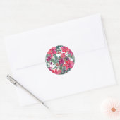Weihnachten Blume Runder Aufkleber (Umschlag)