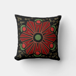 Weihnachten-Blume (Square Accent Pillow) Kissen