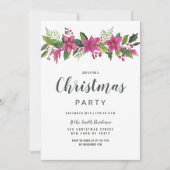 Weihnachten Blume Weihnachten Party Einladung (Vorderseite)