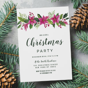 Weihnachten Blume Weihnachten Party Einladung