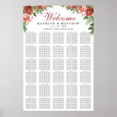 Weihnachten Blumenblättern Hochzeit 30 Tafelsitze Poster (Vorne)