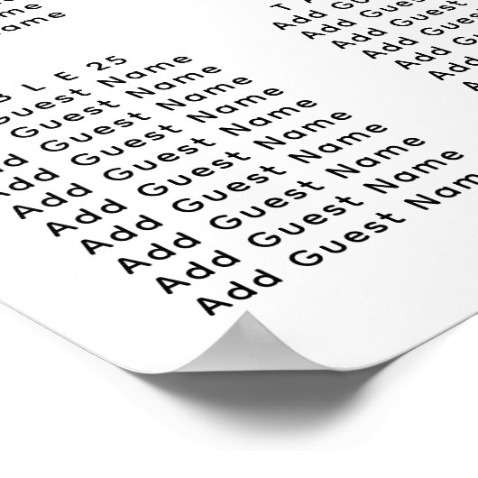 Weihnachten Blumenblättern Hochzeit 30 Tafelsitze Poster (Ecke)