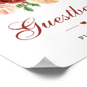 Weihnachten Blumenblättern Hochzeitsbuch Poster (Ecke)