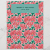 Weihnachten Blumenfox Baby Dusche Bingo Spiel (Rückseite)