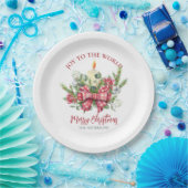 Weihnachten Blumenfreude an der Welt Kiefernkegel- Pappteller (Party)