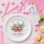 Weihnachten Blumenfreude an der Welt Kiefernkegel- Pappteller (Party)