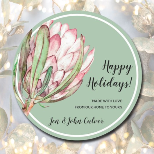 Weihnachten Blumengebäck Runder Aufkleber