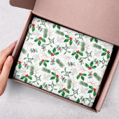 Weihnachten Blumengrün Festliche Winterferien Seidenpapier