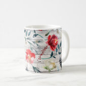 Weihnachten Blumenholzplanke Kaffeetasse (VorderseiteRechts)