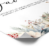 Weihnachten Blumenkost Tee Gastgeschenke Poster (Ecke)