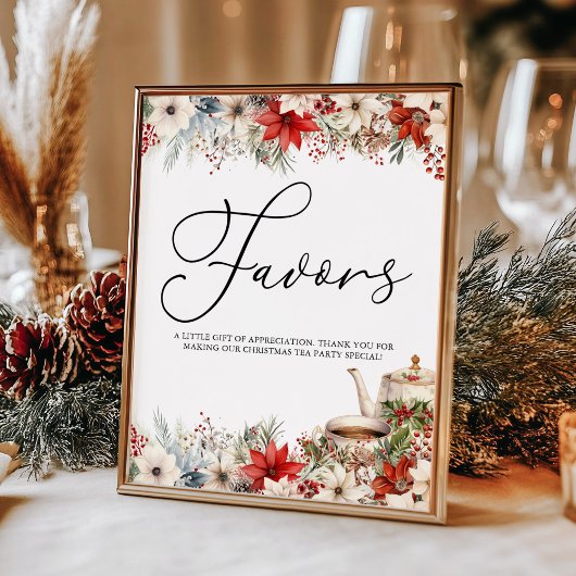 Weihnachten Blumenkost Tee Gastgeschenke Poster