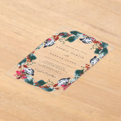 Weihnachten Blumenleaf Clear Wedding Acrylic Acryleinladungen (Ablage )