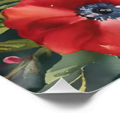 Weihnachten Blumenmuster Digitale Kunst Poster (Ecke)