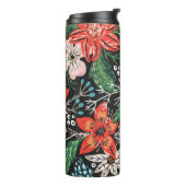 Weihnachten Blumenmuster Thermosbecher (Nach links gedreht)