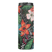 Weihnachten Blumenmuster Thermosbecher (Rückseite)
