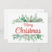 Weihnachten Blumenrahmen Frohe Weihnachten (Vorne/Hinten)