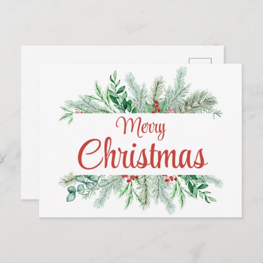 Weihnachten Blumenrahmen Frohe Weihnachten (Vorne/Hinten)