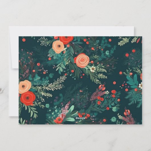 Weihnachten Blumenrot Elegantes Bow-Foto (Rückseite)