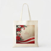 Weihnachten Blumenstrauß Canes Holiday Tote Bag Tragetasche (Vorne)