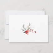 Weihnachten Blumenwasser Hochzeit RSVP Karte (Rückseite)