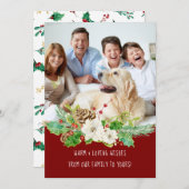 Weihnachten Blumenwasser Rotes grünes Foto (Vorne/Hinten)