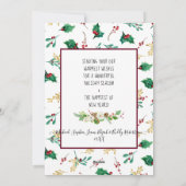 Weihnachten Blumenwasser Rotes grünes Foto (Rückseite)