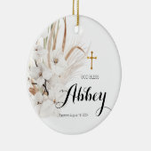 Weihnachten Bohemische Taufe Gott segne Keramik Ornament (Rechts)