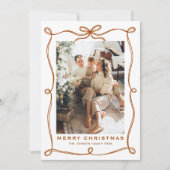 Weihnachten Boho Beige Bow Ribbon 2 Foto (Vorderseite)