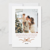 Weihnachten Boho Beige Bow Ribbon 2 Foto (Rückseite)