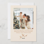 Weihnachten Boho Beige Bow Ribbon 2 Foto (Rückseite)