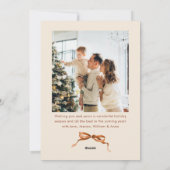 Weihnachten Boho Beige Bow Ribbon 2 Foto (Rückseite)