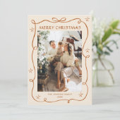 Weihnachten Boho Beige Bow Ribbon 5 Foto (Stehend Vorderseite)